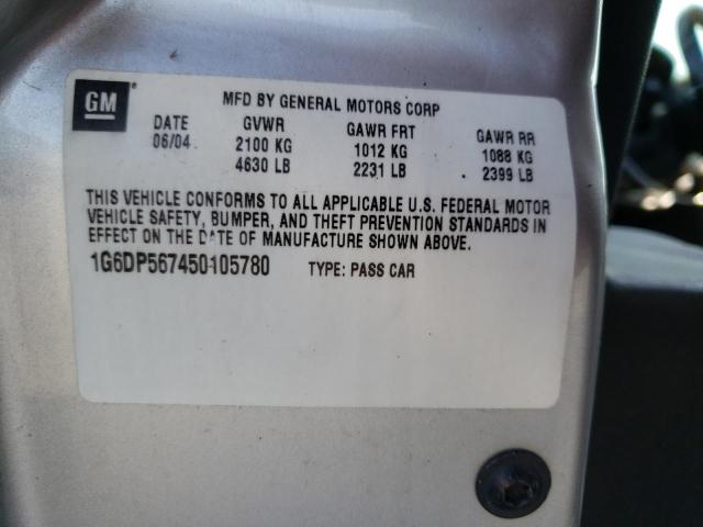 Photo 10 from auction – 2005 CADILLAC CTS HI FEA with VIN 1G6DP567450105780