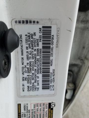 Photo 10 from auction – 2005 TOYOTA COROLLA CE with VIN 1NXBR32E55Z433866