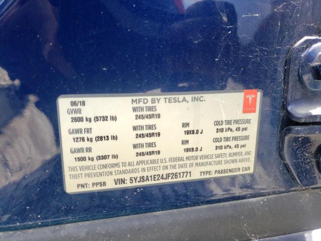 Photo 10 from auction – 2018 TESLA MODEL S with VIN 5YJSA1E24JF261771