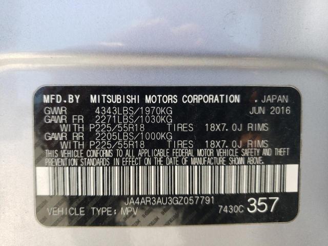 Photo 10 from auction – 2016 MITSUBISHI OUTLANDER with VIN JA4AR3AU3GZ057791