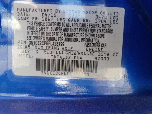Photo 10 from auction – 2015 NISSAN VERSA NOTE with VIN 3N1CE2CP6FL428799