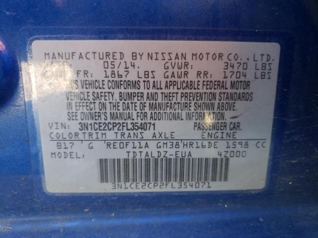 Photo 10 from auction – 2015 NISSAN VERSA NOTE with VIN 3N1CE2CP2FL354071