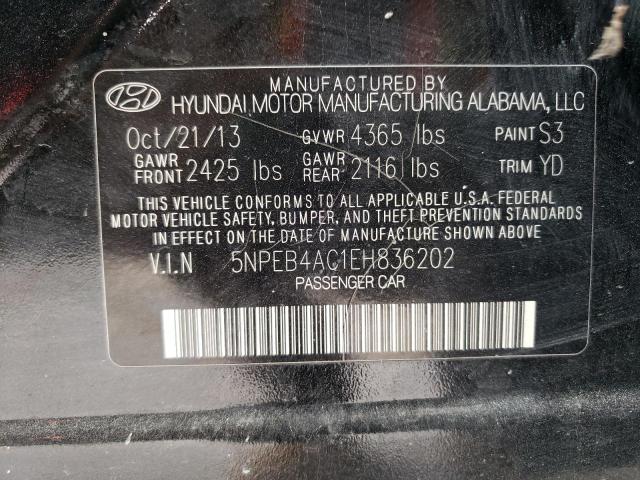 Photo 10 from auction – 2014 HYUNDAI SONATA GLS with VIN 5NPEB4AC1EH836202