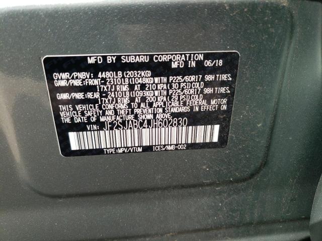Photo 10 from auction – 2018 SUBARU FORESTER 2 with VIN JF2SJABC4JH602830