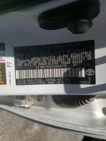 Photo 10 from auction – 2015 TOYOTA CAMRY LE with VIN 4T1BF1FK2FU040115
