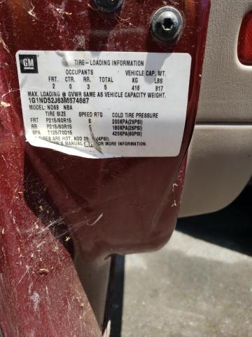 Photo 10 from auction – 2003 CHEVROLET MALIBU with VIN 1G1ND52J63M674687