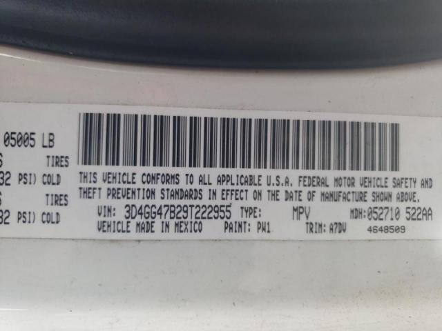 Photo 10 from auction – 2009 DODGE JOURNEY SE with VIN 3D4GG47B29T222955
