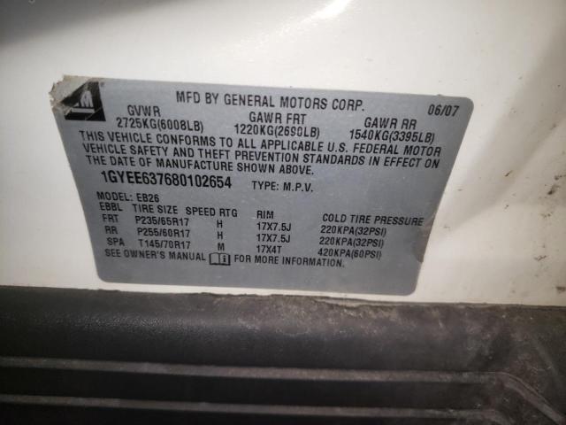 Photo 10 from auction – 2008 CADILLAC SRX with VIN 1GYEE637680102654