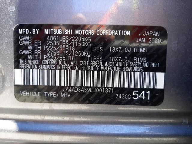 Photo 10 from auction – 2020 MITSUBISHI OUTLANDER with VIN JA4AD3A39LJ001871