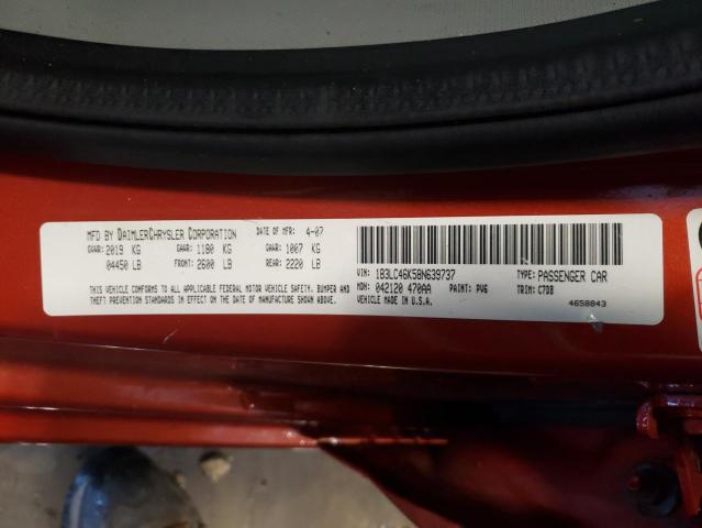 Photo 10 from auction – 2008 DODGE AVENGER SE with VIN 1B3LC46K58N639737