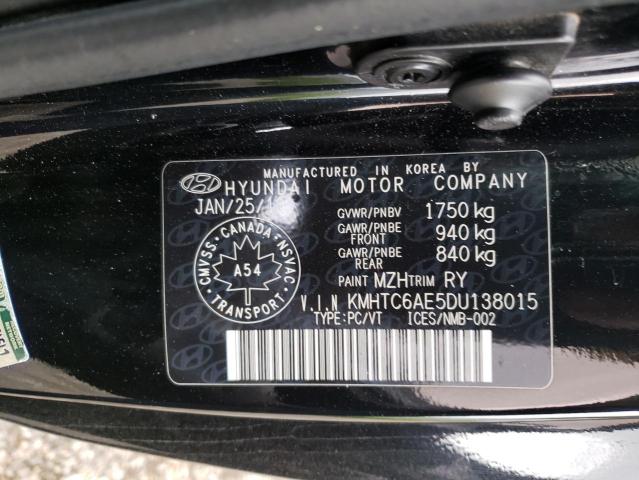 Photo 10 from auction – 2013 HYUNDAI VELOSTER T with VIN KMHTC6AE5DU138015