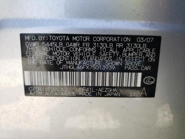 Photo 10 from auction – 2007 LEXUS LS 460L with VIN JTHGL46FX75013939