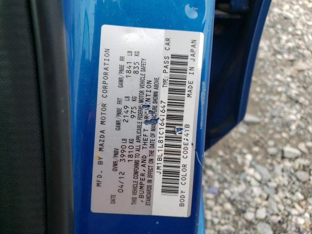 Photo 10 from auction – 2012 MAZDA 3 I with VIN JM1BL1L81C1641647