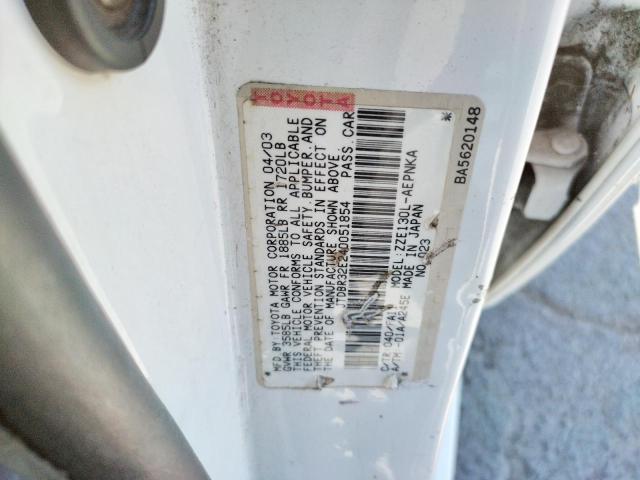 Photo 10 from auction – 2004 TOYOTA COROLLA CE with VIN JTDBR32E240051854