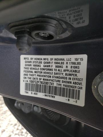 Photo 10 from auction – 2016 HONDA CIVIC EX with VIN 19XFC2F78GE001741