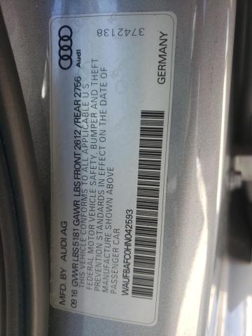 Photo 10 from auction – 2017 AUDI A6 PREMIUM with VIN WAUF8AFC0HN042593