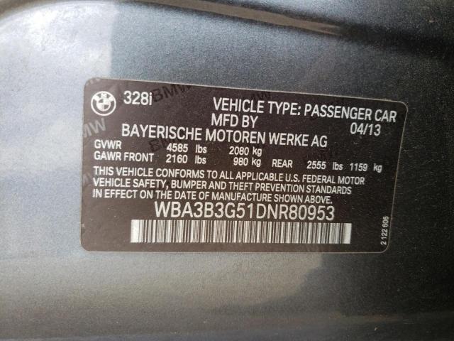 Photo 10 from auction – 2013 BMW 328 XI with VIN WBA3B3G51DNR80953