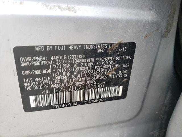 Photo 10 from auction – 2014 SUBARU FORESTER 2 with VIN JF2SJAEC2EH428967