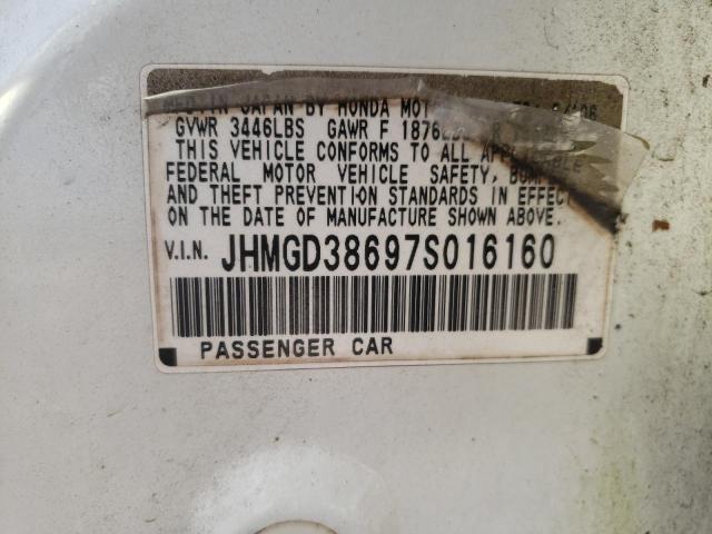 Photo 10 from auction – 2007 HONDA FIT S with VIN JHMGD38697S016160