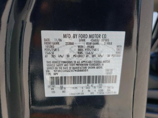 Photo 10 from auction – 2007 FORD ESCAPE XLS with VIN 1FMCU02ZX7KB88551
