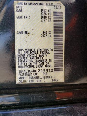 Photo 10 from auction – 2017 NISSAN ALTIMA 2.5 with VIN 1N4AL3AP4HC215910