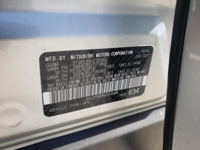 Photo 10 from auction – 2022 MITSUBISHI OUTLANDER with VIN JA4J3TA85NZ019366