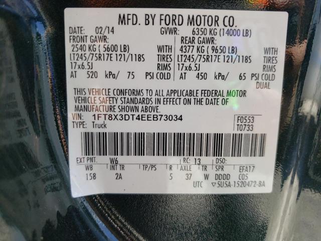 Photo 10 from auction – 2014 FORD F350 SUPER with VIN 1FT8X3DT4EEB73034