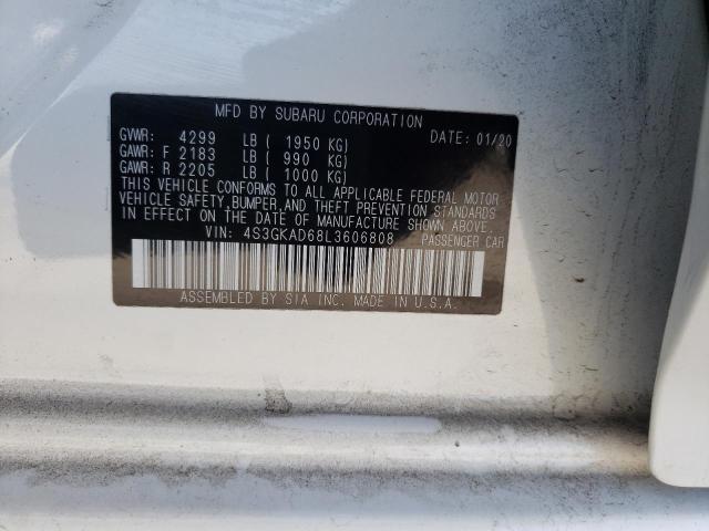 Photo 10 from auction – 2020 SUBARU IMPREZA PR with VIN 4S3GKAD68L3606808