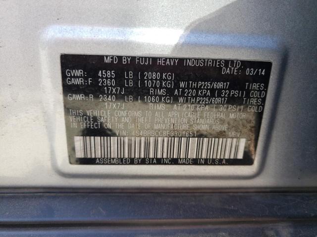 Снимка 10 от търг – 2014 SUBARU OUTBACK 2. с VIN 4S4BRBCC8E3301651