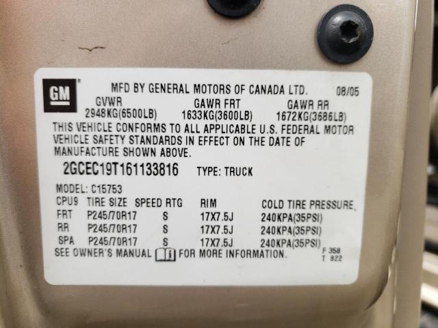 Photo 10 from auction – 2006 CHEVROLET SILVERADO with VIN 2GCEC19T161133816