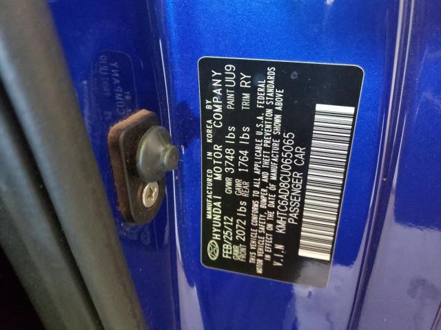 Photo 10 from auction – 2012 HYUNDAI VELOSTER with VIN KMHTC6AD8CU065065