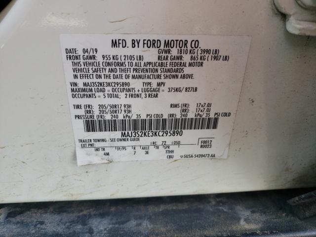 Photo 10 from auction – 2019 FORD ECOSPORT T with VIN MAJ3S2KE3KC295890