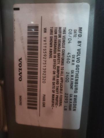 Photo 10 from auction – 2005 VOLVO S80 2.5T with VIN YV1TS592751392320
