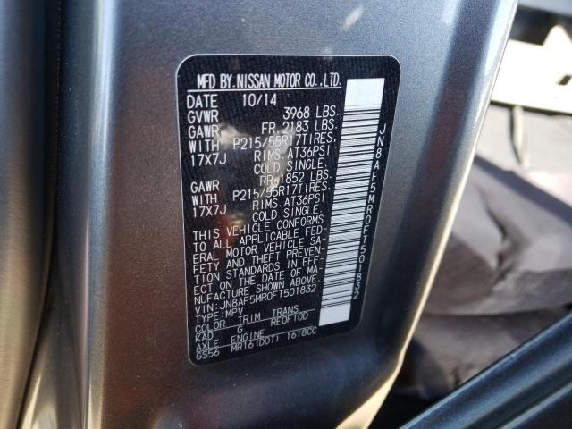 Photo 10 from auction – 2015 NISSAN JUKE S with VIN JN8AF5MR0FT501832
