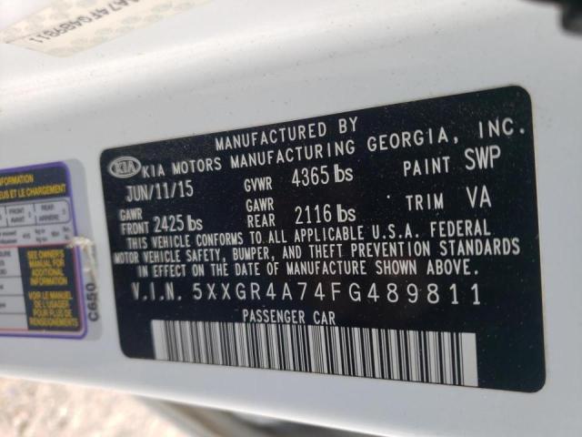 Photo 10 from auction – 2015 KIA OPTIMA SX with VIN 5XXGR4A74FG489811