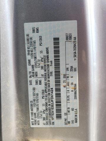 Photo 10 from auction – 2018 FORD F150 SUPER with VIN 1FTEX1EB2JFD61424