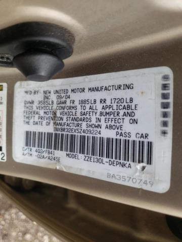 Photo 10 from auction – 2005 TOYOTA COROLLA CE with VIN 1NXBR32EX5Z409224