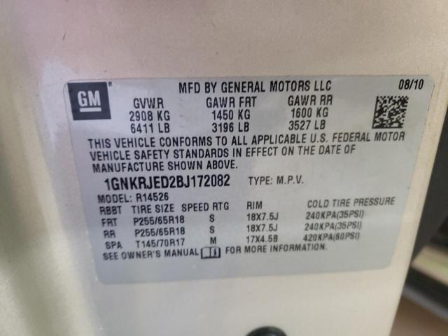 Photo 10 from auction – 2011 CHEVROLET TRAVERSE L with VIN 1GNKRJED2BJ172082