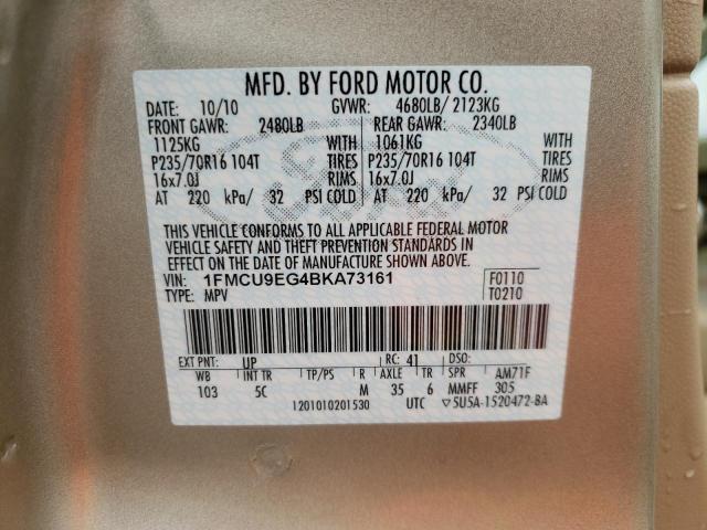 Photo 10 from auction – 2011 FORD ESCAPE LIM with VIN 1FMCU9EG4BKA73161