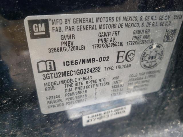 Photo 10 from auction – 2016 GMC SIERRA K15 with VIN 3GTU2MEC1GG324232