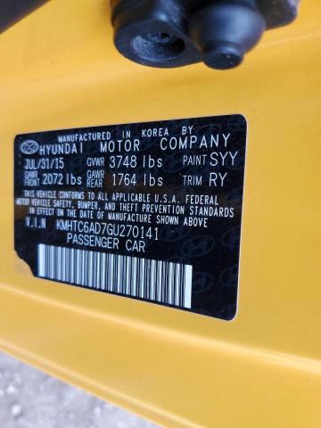 Photo 10 from auction – 2016 HYUNDAI VELOSTER with VIN KMHTC6AD7GU270141