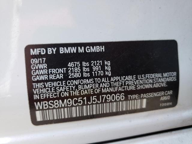Photo 10 from auction – 2018 BMW M3 with VIN WBS8M9C51J5J79066