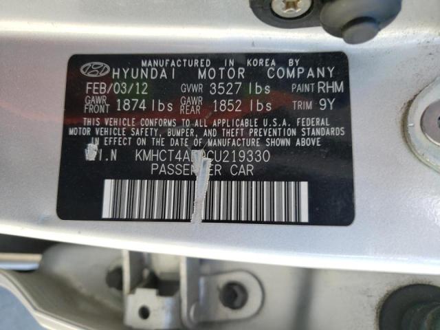 Photo 10 from auction – 2012 HYUNDAI ACCENT GLS with VIN KMHCT4AE9CU219330