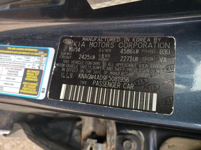 Photo 10 from auction – 2015 KIA OPTIMA HYB with VIN KNAGM4AD9F5081956