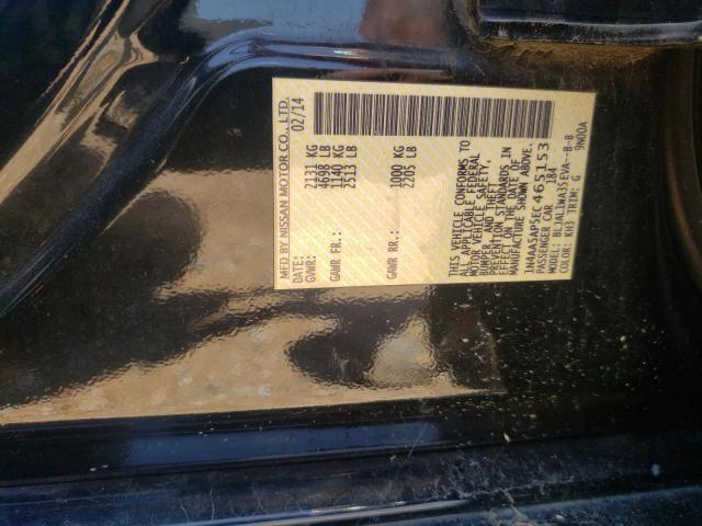 Photo 10 from auction – 2014 NISSAN MAXIMA S with VIN 1N4AA5AP5EC465153