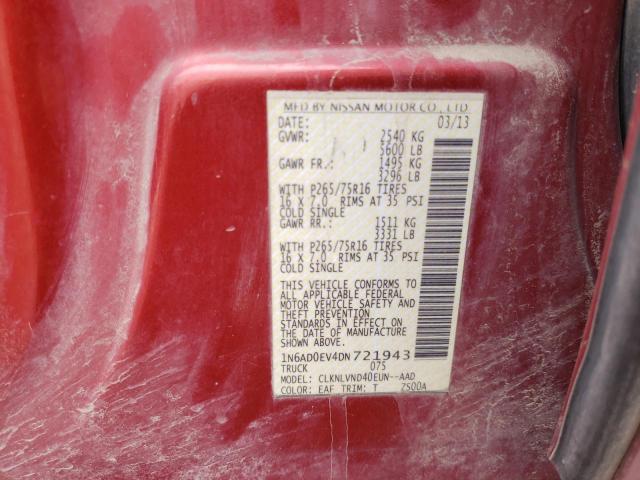 Photo 10 from auction – 2013 NISSAN FRONTIER S with VIN 1N6AD0EV4DN721943