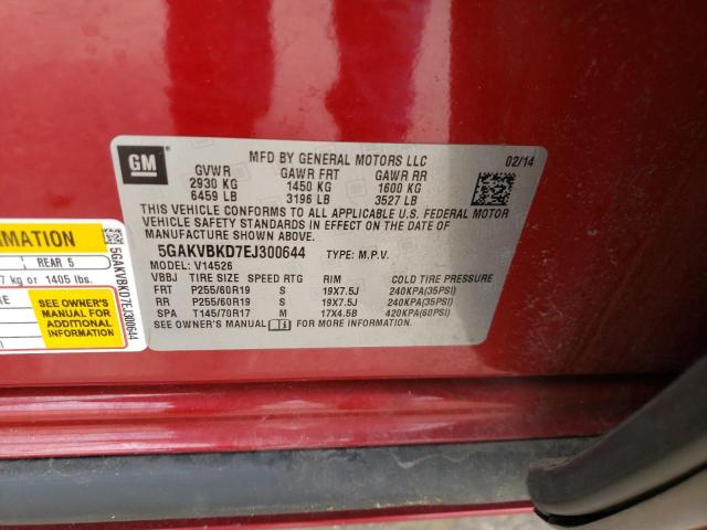 Photo 10 from auction – 2014 BUICK ENCLAVE with VIN 5GAKVBKD7EJ300644