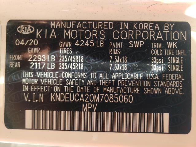 Photo 10 from auction – 2021 KIA SELTOS S with VIN KNDEUCA20M7085060