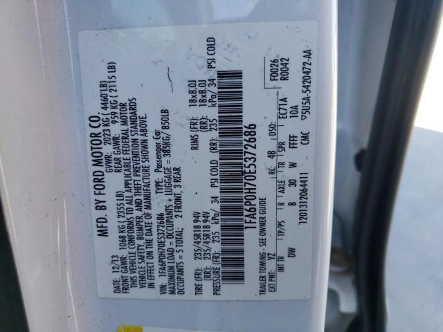 Photo 10 from auction – 2014 FORD FUSION SE with VIN 1FA6P0H70E5372686