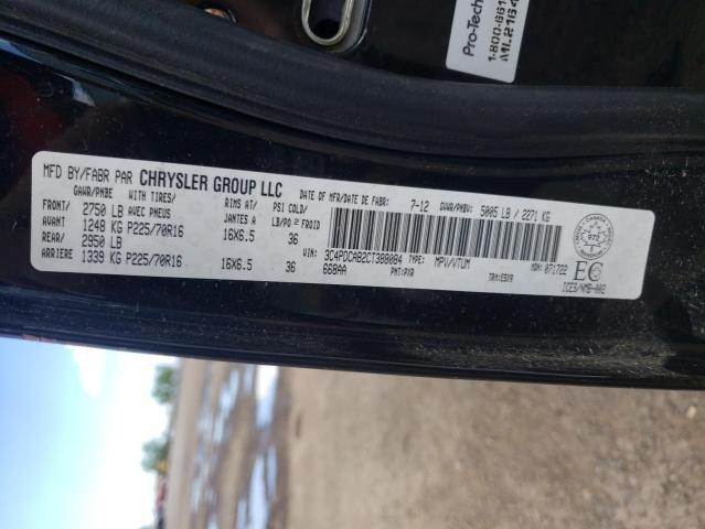 Photo 10 from auction – 2012 DODGE JOURNEY SE with VIN 3C4PDCAB2CT388084
